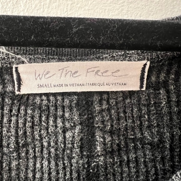 We The Free Charcoal Ribbed Knit Top - Picture 3 of 3